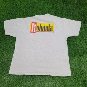 Vintage 80s Rolonda-Watts Shirt Women XL 22x26 Spellout Gray